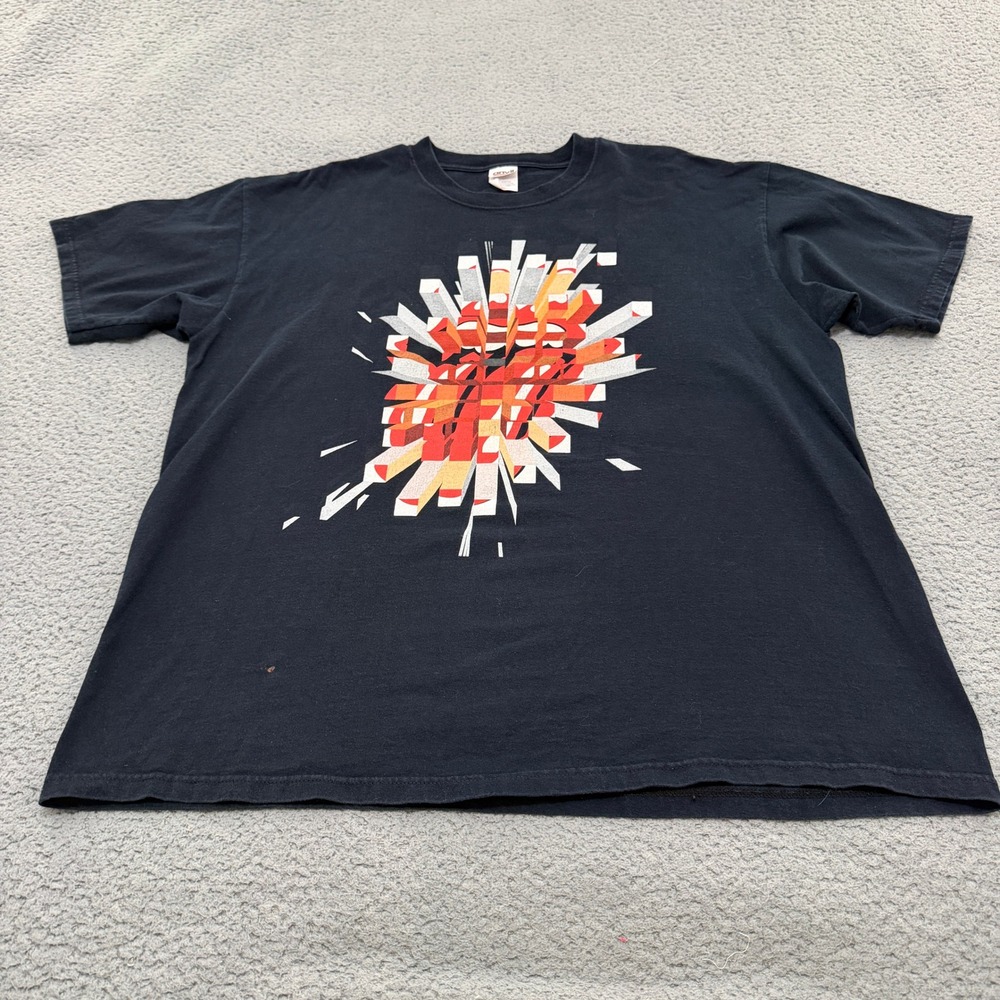 Rolling Stones A Bigger Bang 2005 Tour T-Shirt Mens XL Black Anvil Band Tee